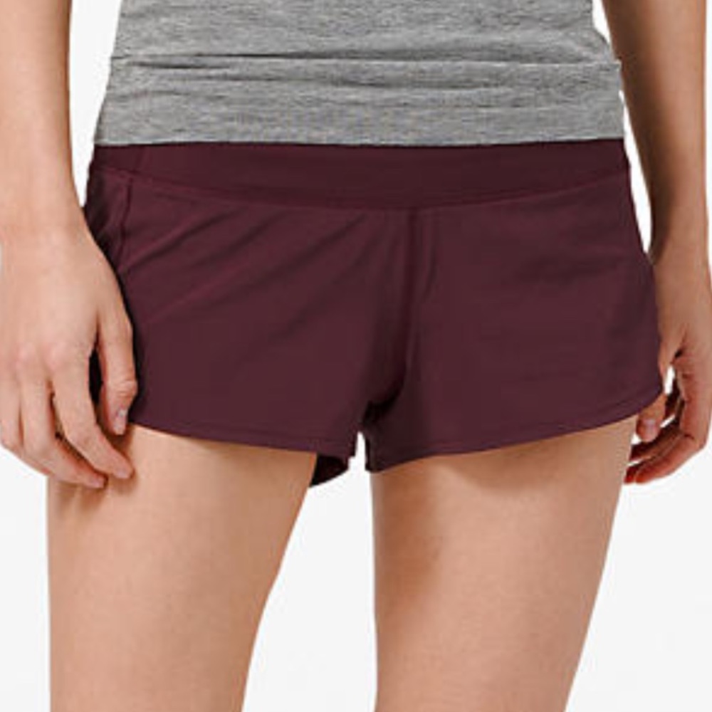 Lululemon Speed Up Shorts Adobe Red Maroon Sz 4 2”